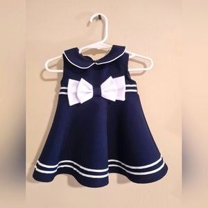 Navy Nautical two piece set for baby girl